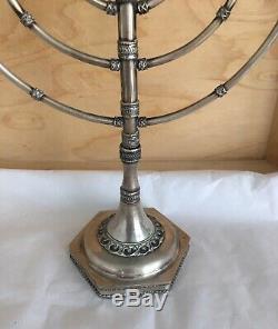 Vintage Signed S. Nadav Sterling Silver 7 branch Menorah Made in Israel. SALE