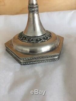 Vintage Signed S. Nadav Sterling Silver 7 branch Menorah Made in Israel. SALE