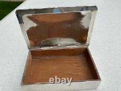 Vintage Sterling Silver 925 Humidor Box Made By Sanborns Of Mexico