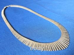 Vintage Sterling Silver. 925 Italian Fringe Necklace Italy Made Jewel