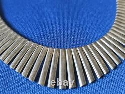 Vintage Sterling Silver. 925 Italian Fringe Necklace Italy Made Jewel