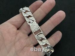 Vintage Sterling Silver Barke Effect Identity Bracelet Made in 1979