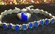 Vintage Sterling Silver Blue Lapis Bracelet Made In Chile & Lapis Ring 24 Carats