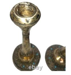 Vintage Sterling Silver Candlestick Holders Made in Israel 7