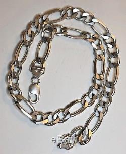 Vintage Sterling Silver Chain Made In Italy 102 Grams Signed