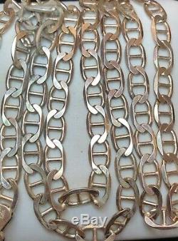 Vintage Sterling Silver Chain Mariner Link Made In Italy Designer Signed Bsi