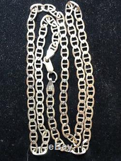 Vintage Sterling Silver Chain Mariner Link Made In Italy Designer Signed Bsi