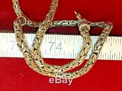 Vintage Sterling Silver Chain Necklace Designer Signed Ba Made Bali Byzantine