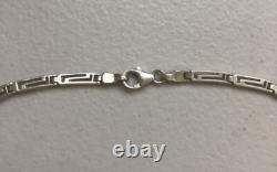 Vintage Sterling Silver Chain Necklace Made In Egypt 16.54g