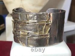 Vintage Sterling Silver Cuff Bracelet Designer Avi Soffer Made In Isreal