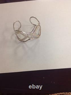 Vintage Sterling Silver Cuff Bracelet Hand-made & Very Unique