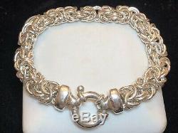 Vintage Sterling Silver Designer Signed Milor Bracelet Byzantine Made In Italy