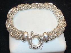 Vintage Sterling Silver Designer Signed Milor Bracelet Byzantine Made In Italy
