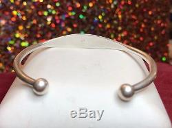 Vintage Sterling Silver Designer Signed Milor Bracelet Cuff Made In Italy
