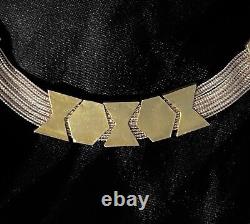 Vintage Sterling Silver Enamel Antique Style Necklace from Turkey made in 1940th