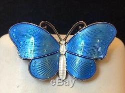 Vintage Sterling Silver Enamel Butterfly Made In Norway Signed Ivar Holth