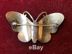 Vintage Sterling Silver Enamel Butterfly Made In Norway Signed Ivar Holth