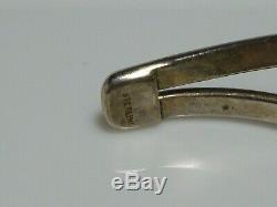 Vintage Sterling Silver Frog Heavy Artisan Designer Hand Made Cuff Bracelet