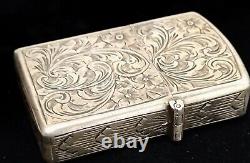 Vintage Sterling Silver Hand Carved Filigree Zippo Case Insert Made In Italy