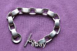 Vintage Sterling Silver Hand Made Biker Taggle Bracelet 32.7 grams