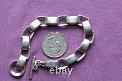 Vintage Sterling Silver Hand Made Biker Taggle Bracelet 32.7 grams