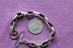 Vintage Sterling Silver Hand Made Biker Taggle Bracelet 32.7 grams