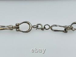 Vintage Sterling Silver Hand Made Horsebit Equestrian Chain Necklace 32