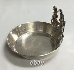 Vintage Sterling Silver Hand Made Small Cherub Nuts Bowl Salt Cellar