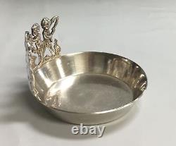 Vintage Sterling Silver Hand Made Small Cherub Nuts Bowl Salt Cellar