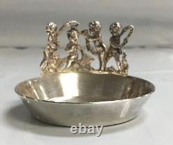 Vintage Sterling Silver Hand Made Small Cherub Nuts Bowl Salt Cellar