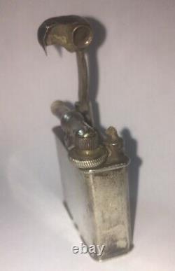Vintage Sterling Silver Lift Arm Lighter by Holzer CO. Made In Mexico