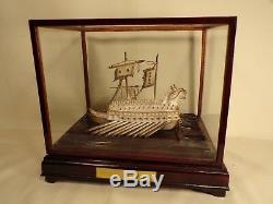 Vintage Sterling Silver Model Ship Japan Hand Made Admiral YI Turtle Ship