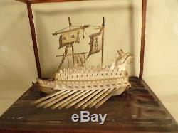 Vintage Sterling Silver Model Ship Japan Hand Made Admiral YI Turtle Ship
