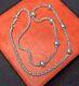 Vintage Sterling Silver Necklace Chain Station Made In Italy Signed Milor