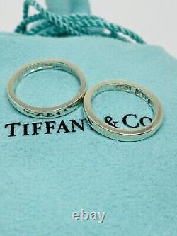 Vintage Tiffany & Co Sterling Silver Band (T & Co) Ring Made In England SET
