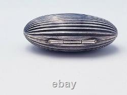 Vintage Tiffany & Co. Sterling Silver Ribbed Melon Pill Box Made in Italy 10553