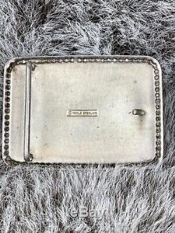 Vintage Towle Sterling Silver Hand Made Western Belt Buckle