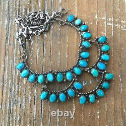 Vintage Turquoise Necklace made by Mathilda Benally Sterling Silver Necklace