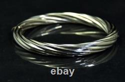 Vintage Unique Hand Made Artdeco Sterling Silver Bracelet 30 Grams