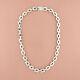 Vintage sterling silver mexico hand made chunky panther chain necklace size 17in