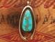 Vtg HAND MADE STERLING SILVER TURQUOISE PENDANT CHARM (has a hairline crack)
