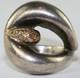 Vtg Hand Made Sterling Silver 14k Gold Diamond Ring Size 7 7.25