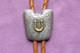 Vtg Hand Made Sterling Silver Lucky Horseshoe Cowboy Cowgirl Western Bolo Tie