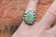 Vtg Hand Made Sterling Silver Turquoise Ring 20.8 g Size 9.25