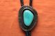 Vtg Henry Yazzie Hand Made Sterling Silver Native American Turquoise Bolo Tie