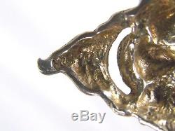 Vtg Large Sterling Silver Hand Made Horned Devil Mask Pendant For A Necklace