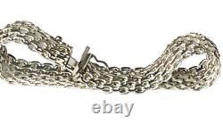 Vtg Milor Bracelet 925 Sterling Silver Flexible 1/2 Wide 8 Long Made in Italy