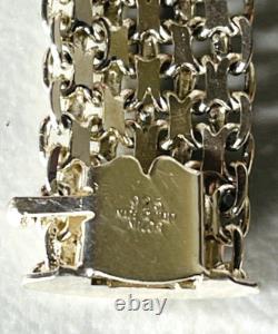 Vtg Milor Bracelet 925 Sterling Silver Flexible 1/2 Wide 8 Long Made in Italy