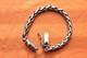 Vtg Rare Hecho A Mano Sterling Silver Hand Made Bracelet 42.3 grams 7 7/8 7mm
