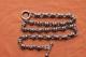 Vtg Rare Unique Sterling Silver Hand Made Bikers Chain 56 grams 16 3/4 long 7mm